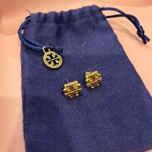 Tory Burch logo stud earrings
